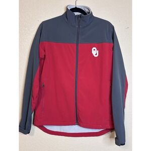 Oklahoma Sooners OU NCAA by KA Zip UP Jacket Sz S Small Adult Fleece Lined